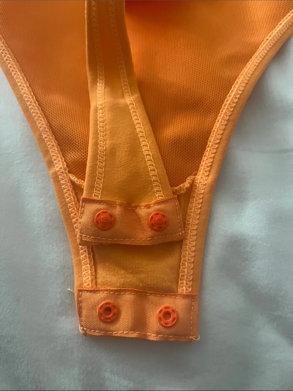 FREE PEOPLE Intimately Malibu Orange Alexis tee thong bodysuit small like new